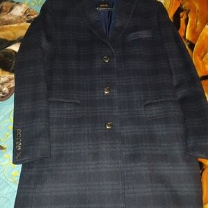 Mens Coat.Hugo Boss L/Xl.Plaid